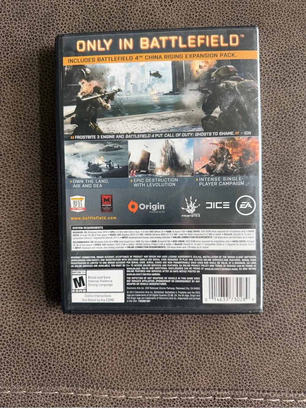 Battlefield 4 PC Game Complete in Case – Excellent Disc Condition